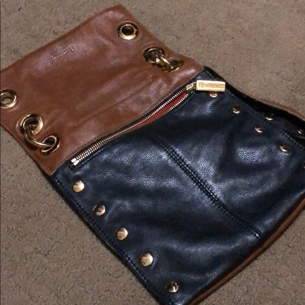 Hammitt Navy Blue Crossbody with Gold Hardware - Picture 3 of 3